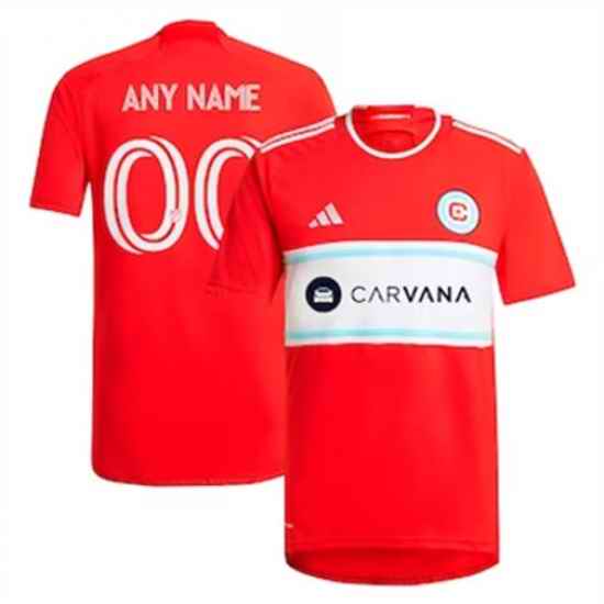 Men Chicago Fire Custom 2024 25 Home Replica Red